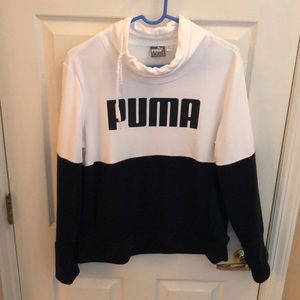 Puma Black & White Sweat Shirt Sz XL